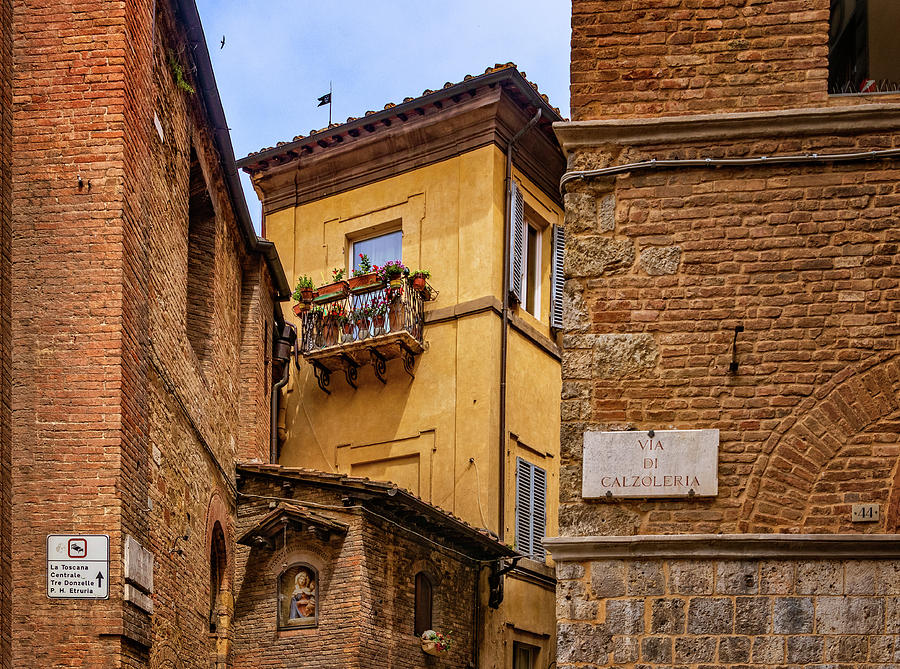 Intersecting Passageways in Siena Photograph by Carolyn Derstine