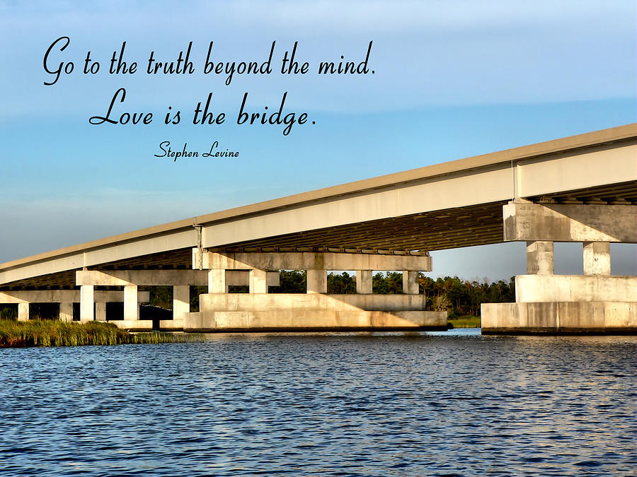 Interstate Bridge With Text Photograph by Kathy K McClellan