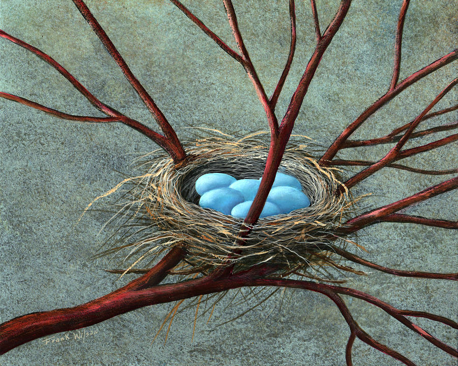 Intertwined Birds Nest Painting by Frank Wilson