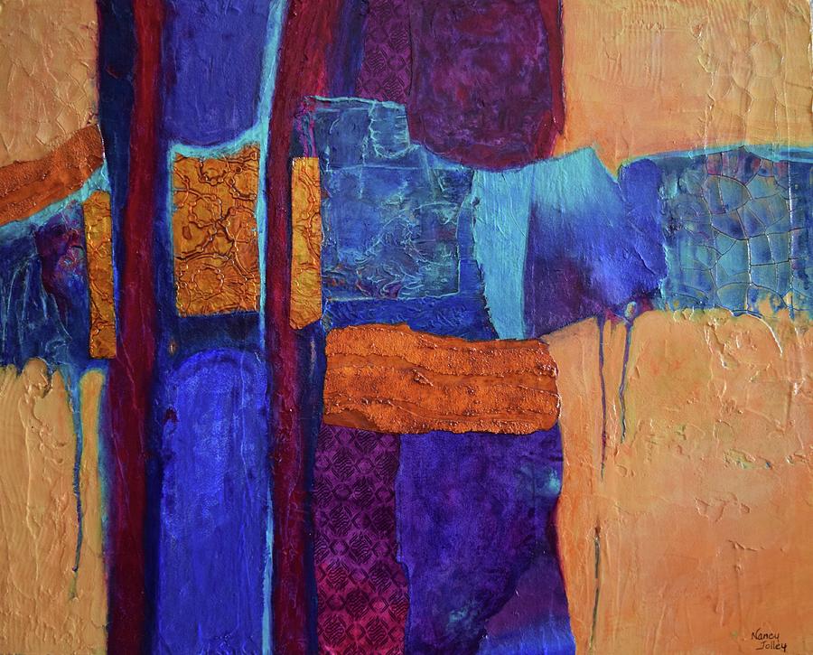 Abstract Painting - Interwoven by Nancy Jolley