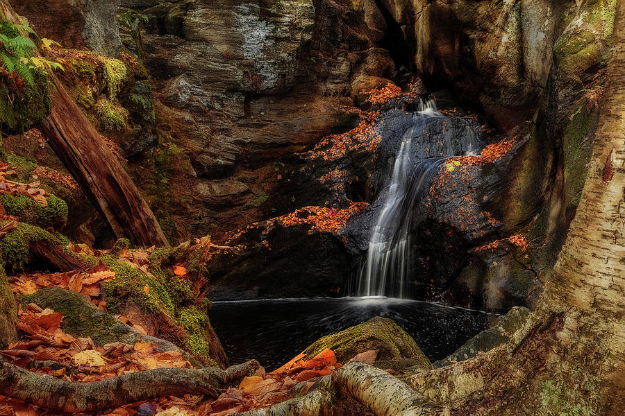 Intimate Autumn Waterfall Photograph by John Vose