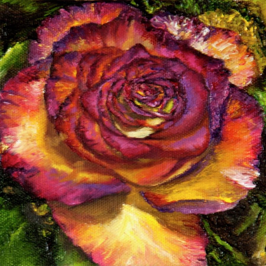Intimate Rose Painting by Terry R MacDonald