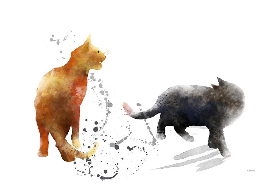 Cat Digital Art - Intimidation by Marlene Watson