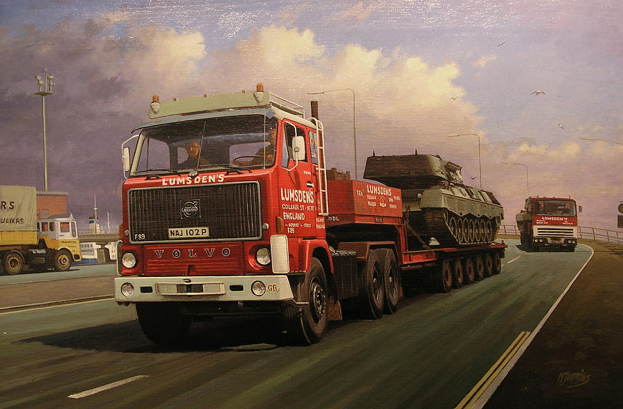 Into Dover. Painting by Mike Jeffries