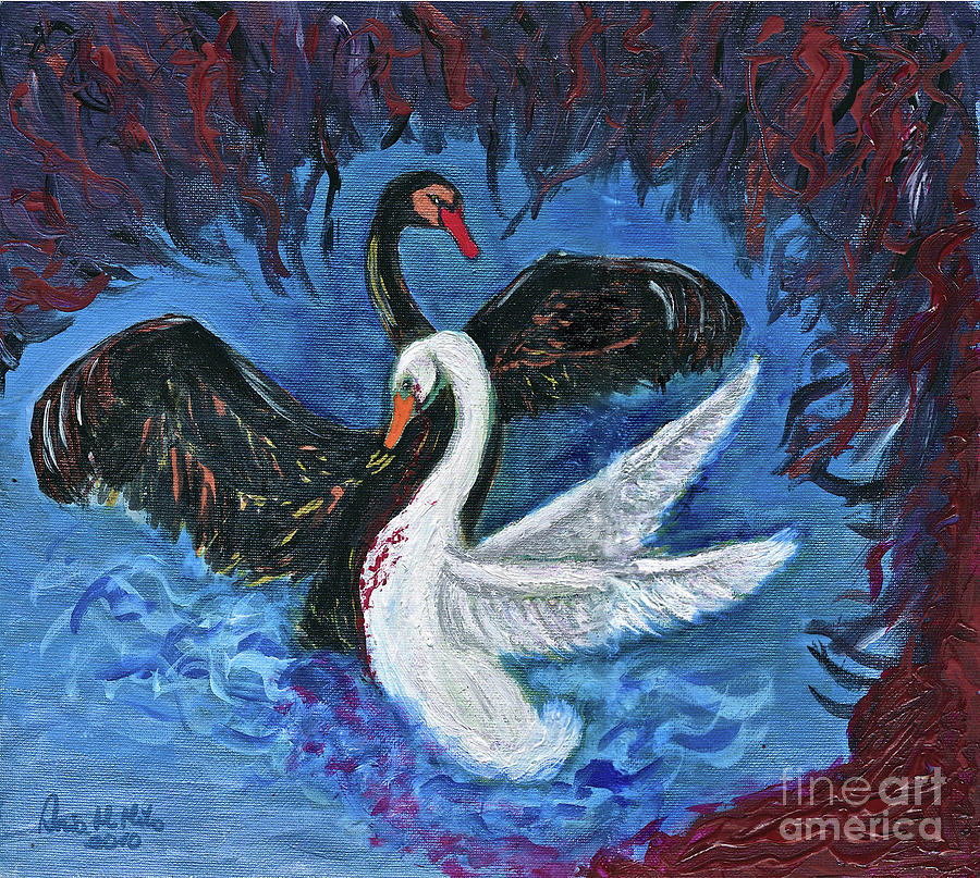 Into Loves WIngs Painting by Ania M Milo