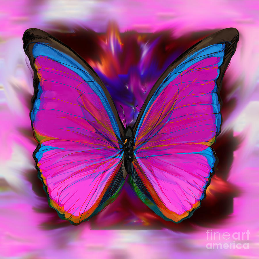 Into Pink Butterfly Digital Art by Gayle Price Thomas