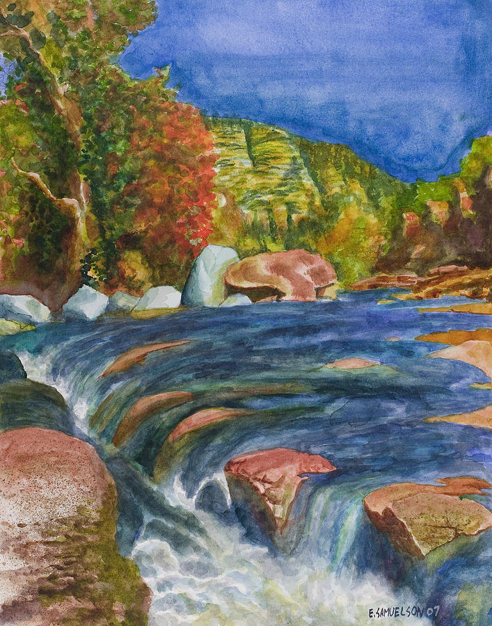 Into Slide Rock Painting by Eric Samuelson