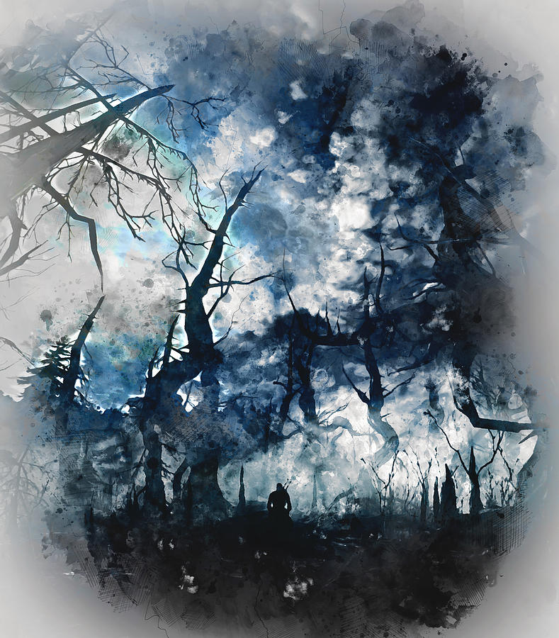 Into the Darkness - 01 Painting by AM FineArtPrints