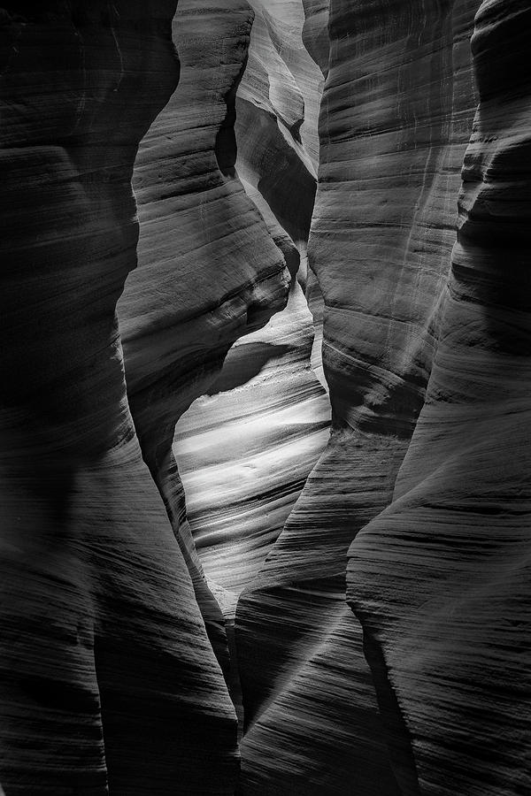 Antelope Canyon Photograph - Into the Depths by Jon Glaser