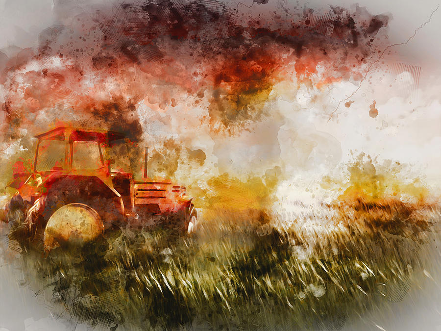 Into the Fields - 01  Painting by AM FineArtPrints