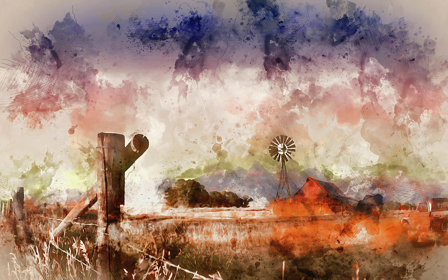 Into the Fields - 03 Painting by AM FineArtPrints