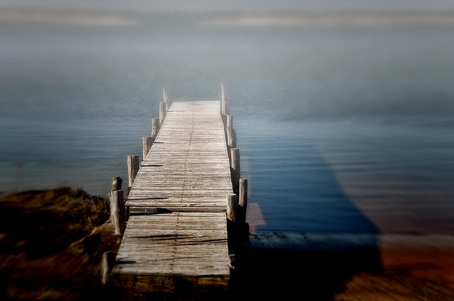 Dock Photograph - Into The Fog by Cathy Kovarik