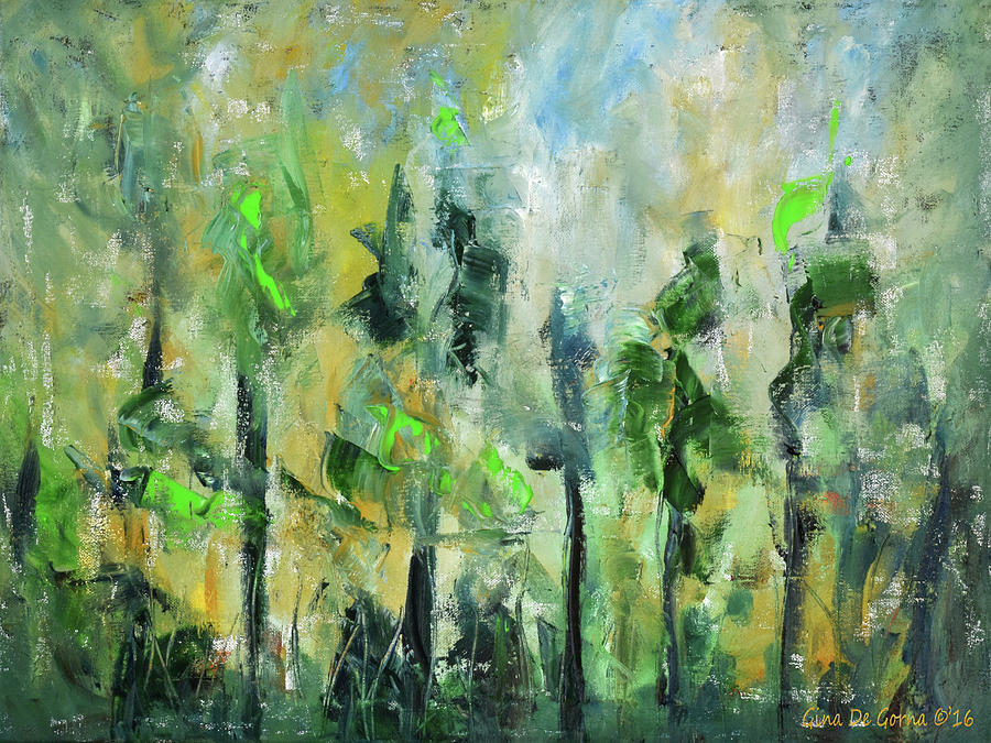 Zipping above the Forest 1 Painting by Gina De Gorna