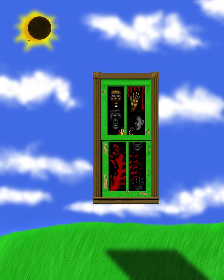 Surrealism Digital Art - Into The Green Window by Robert Morin Surrealism Digital Art - Into The Green Window by Robert Morin