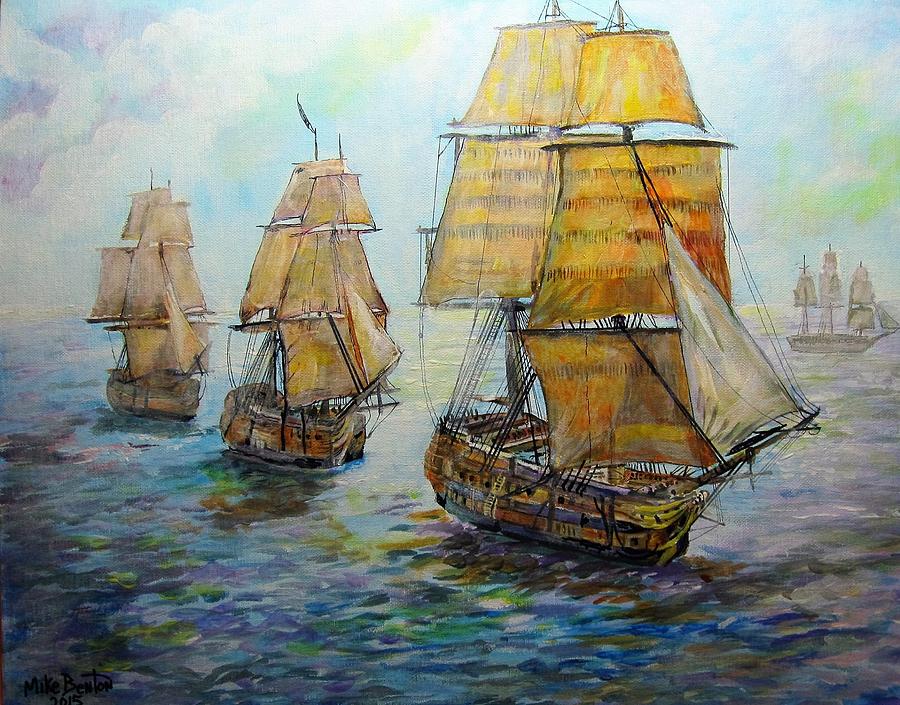 Into the Mediterranean Painting by Mike Benton
