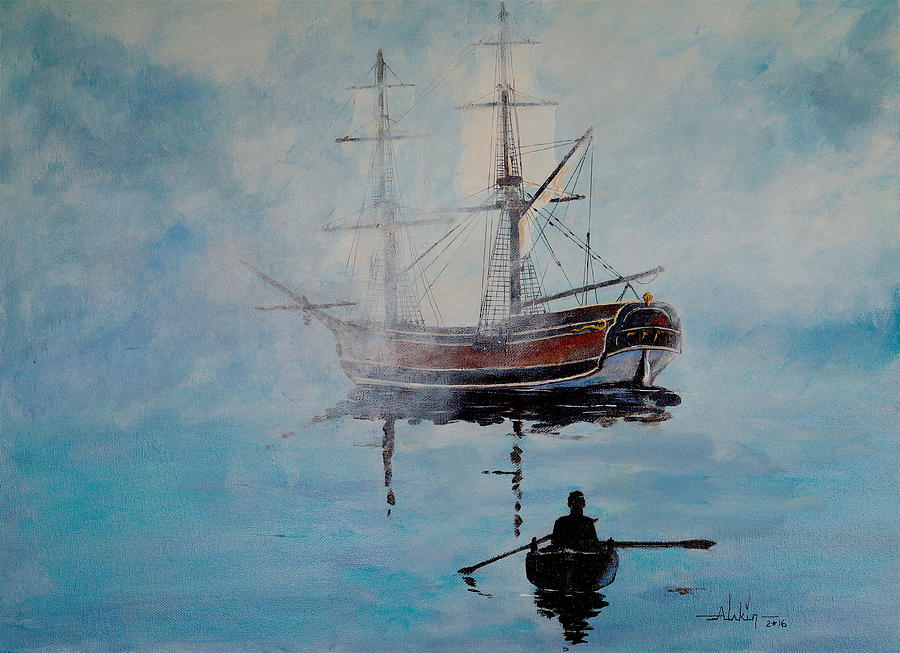 Into the Mist Painting by Alan Lakin