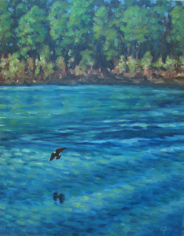 Eagle Painting - Into The Stillness by Rebecca Steelman