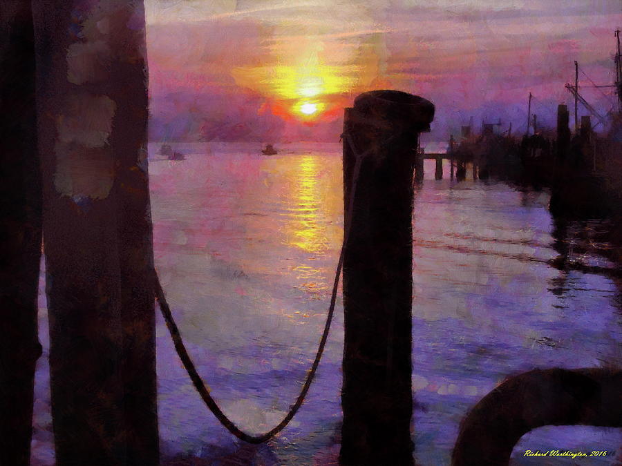 Into the sunset Painting by Richard Worthington