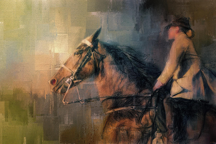 Into The Turn Tennessee Walking Horse Art Painting by Jai Johnson