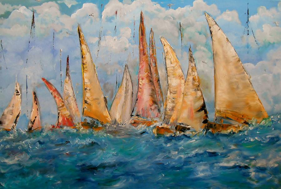 Into The Wind Painting by Margaret King - Fine Art America