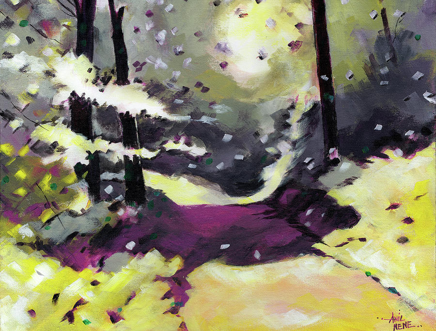 Into The Woods 2 Painting by Anil Nene