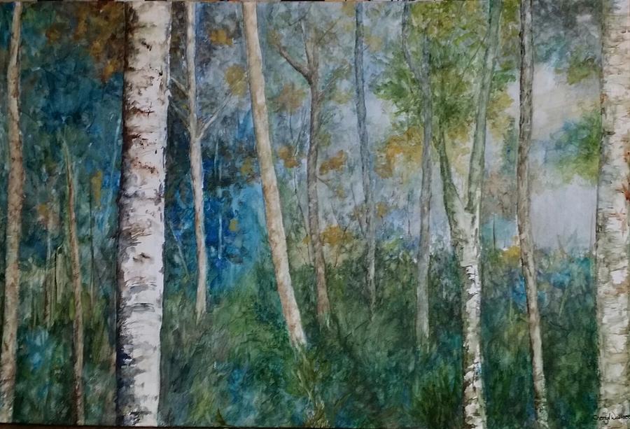 Into the Woods Painting by Cheryl Wallace