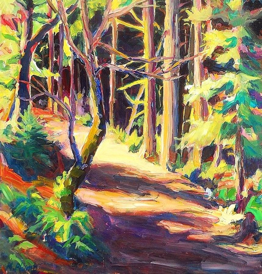 Tree Painting - Into the Woods by Margaret Plumb