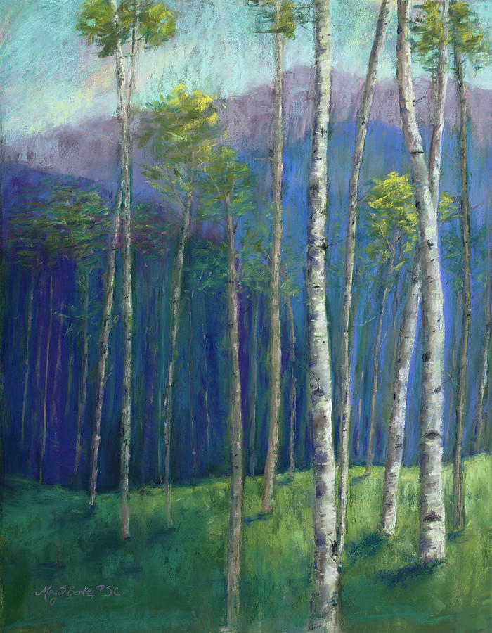 Into the Woods Painting by Mary Benke