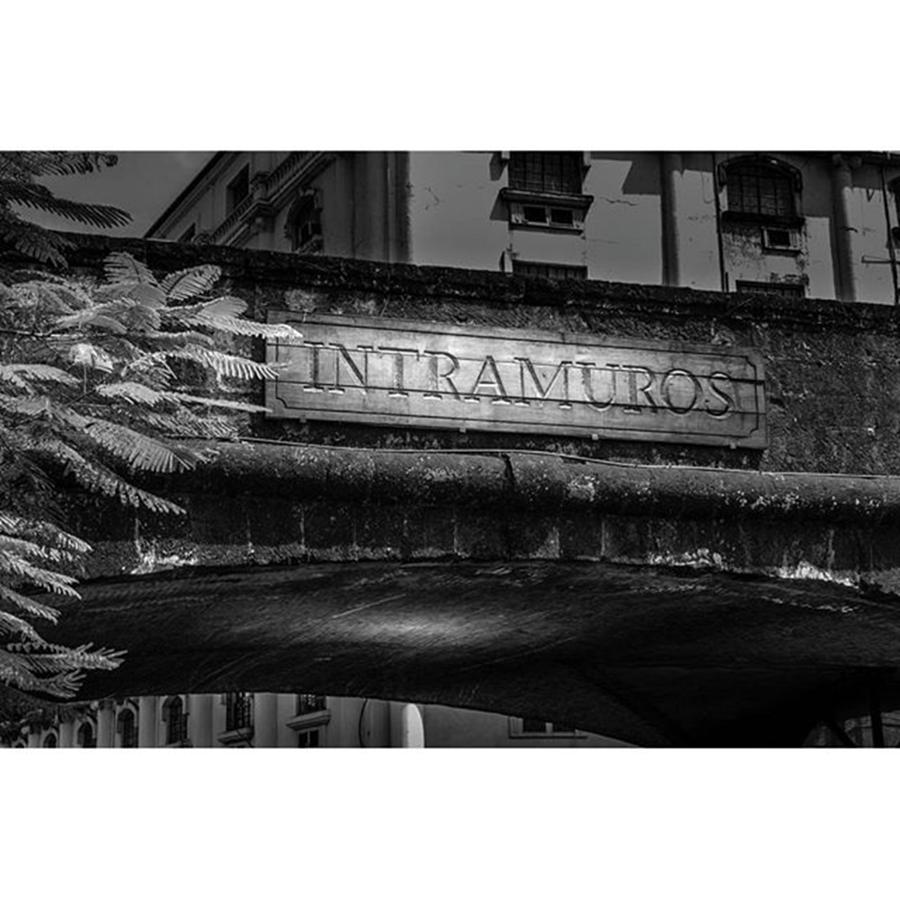 Monochromatic Photograph - Intramuros - Gate To The Old by Colin Utz