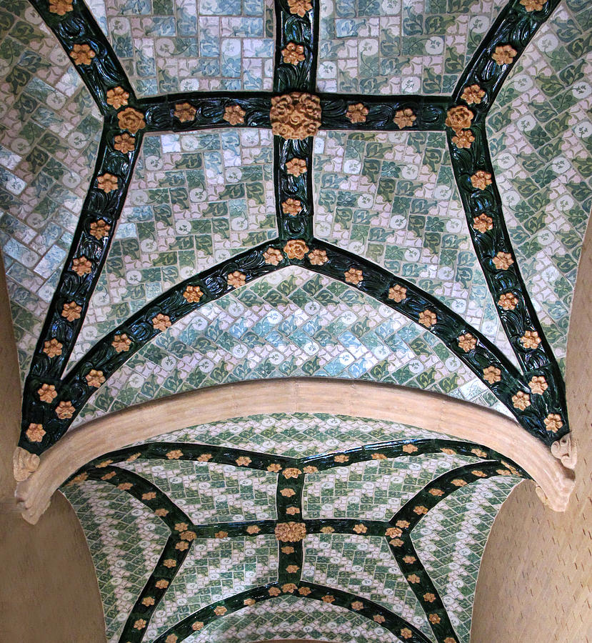 Intricate Tile and Ceramic Ceiling Photograph by Dave Mills