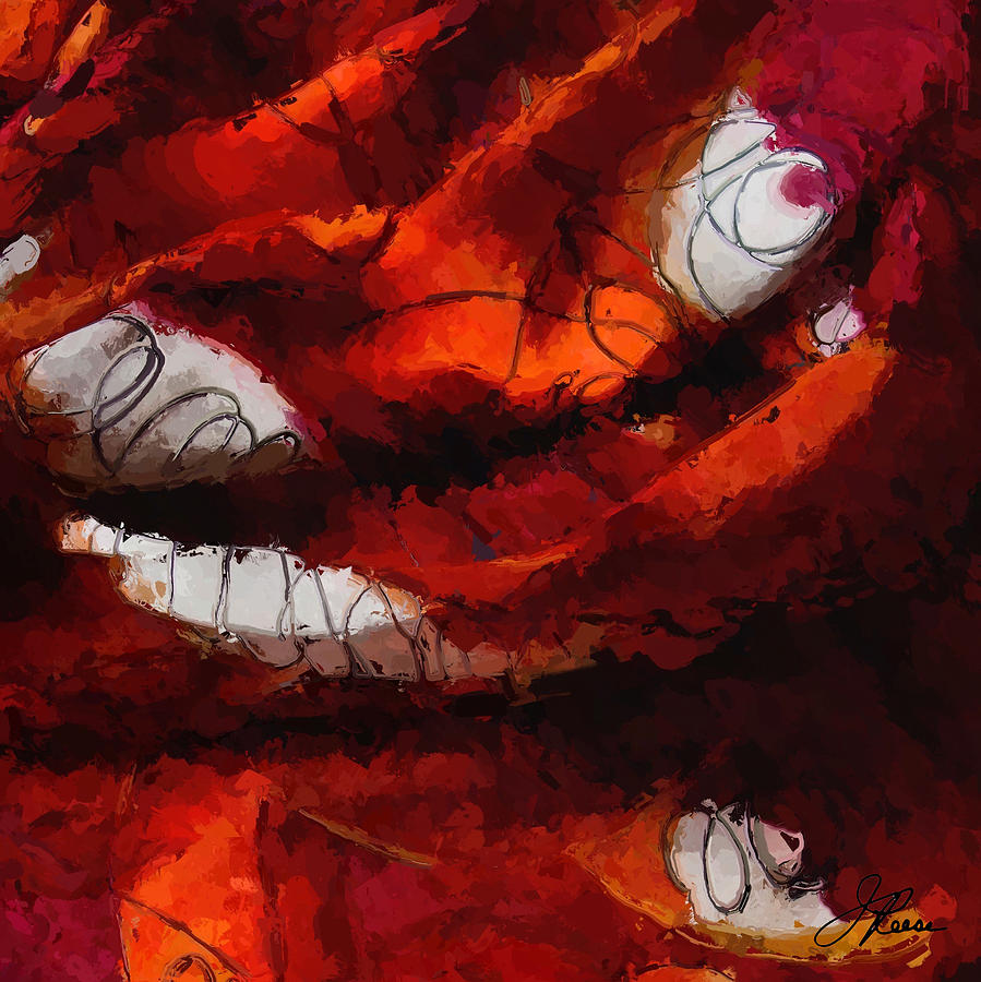 Intuitive Abstract Fall Painting by Joan Reese