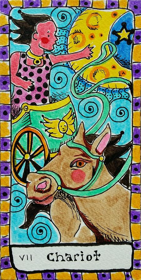 Intuitive Catalyst Card - Chariot Drawing by Corey Habbas
