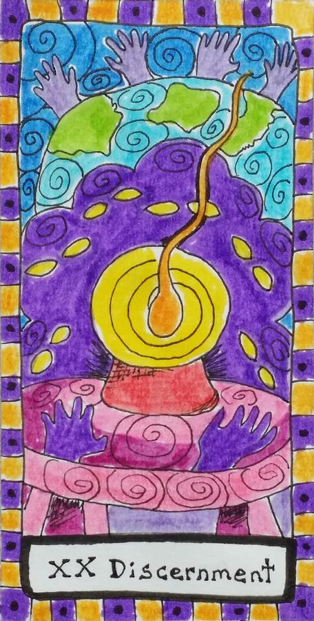 Intuitive Catalyst Card - Discernment Drawing by Corey Habbas