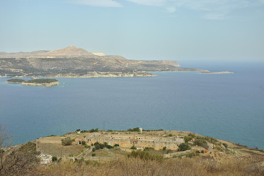 Castle Photograph - Intzedin Fort and Souda Bay in Crete, Greece by Paul Cowan