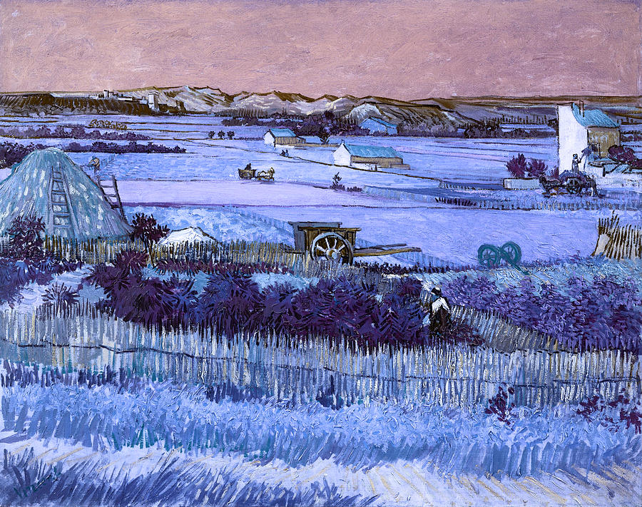 Inv Blend 18 van Gogh Digital Art by David Bridburg