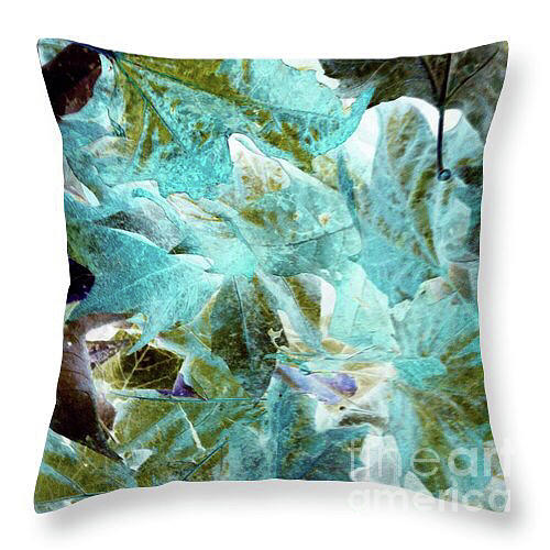 Inverted Leaves Throw Pillow Digital Art by Gayle Price Thomas