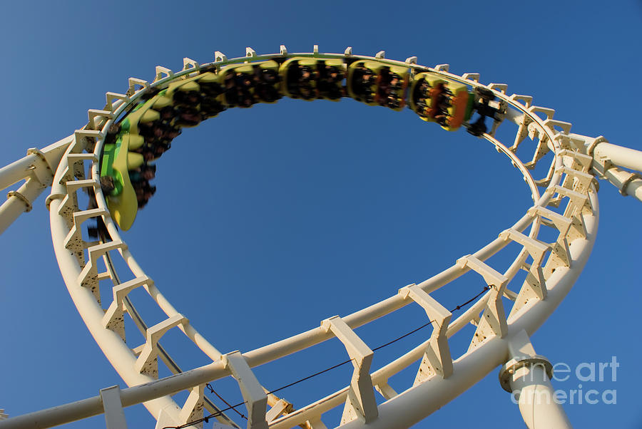 Inverted Roller Coaster Photograph by Anthony Totah