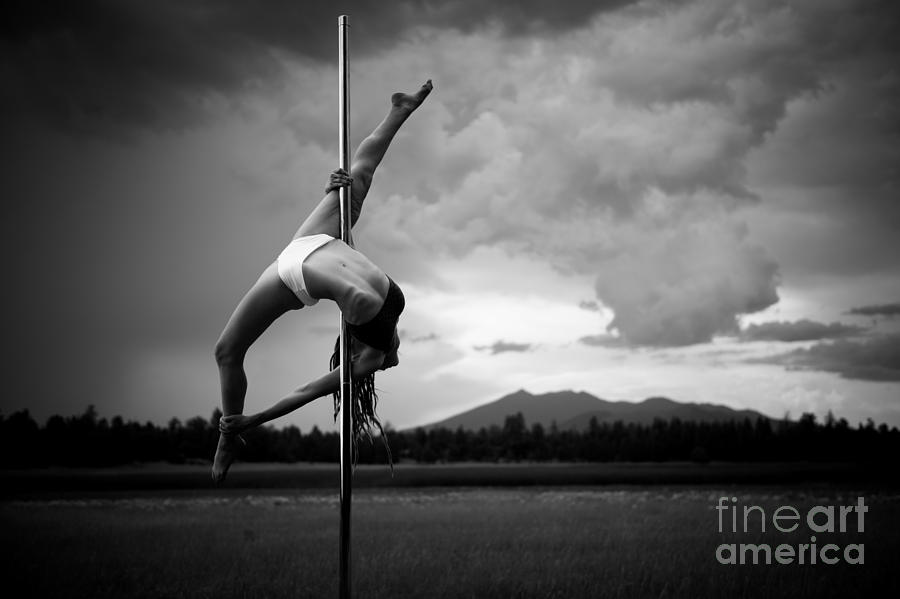 Inverted Splits pole dance Photograph by Scott Sawyer