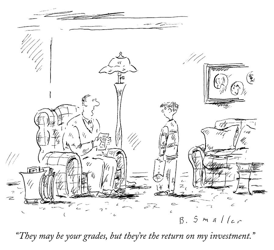 Investment Return Drawing by Barbara Smaller