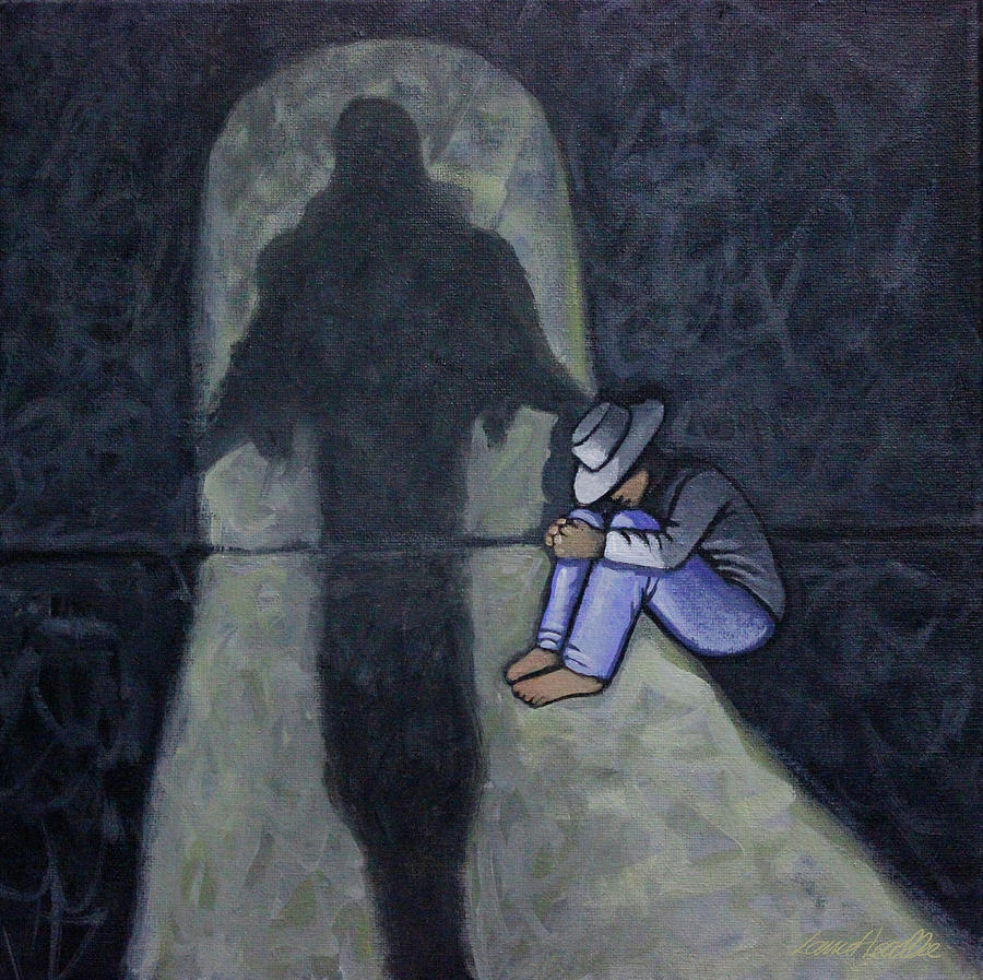 Jesus Christ Painting - Invisable Shadow by Lance Headlee