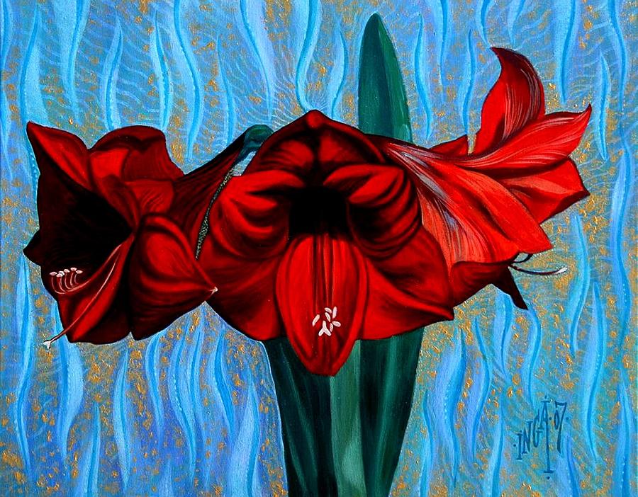 Flower Painting - Invitation to a Glorious You by Inga Vereshchagina