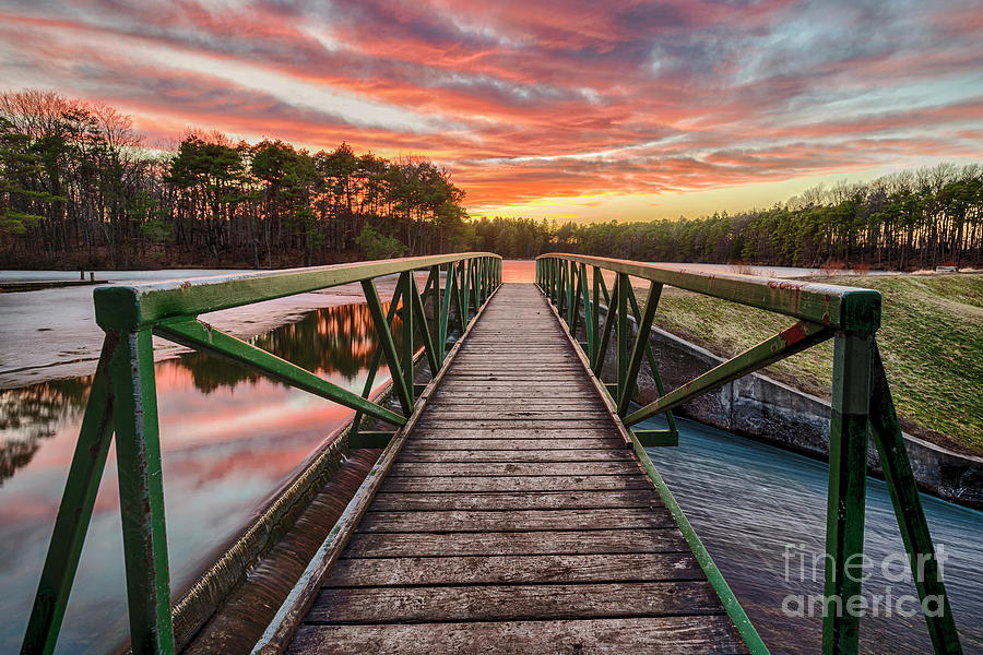 Sunset Photograph - Inviting Bridge Sunset by Joann Long