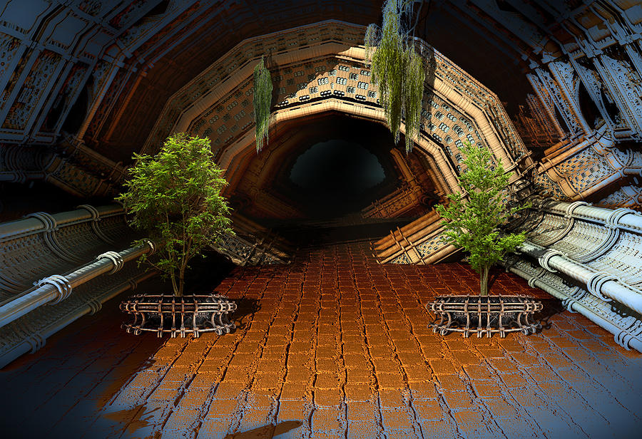Inviting Dark Tunnel Digital Art by Hal Tenny