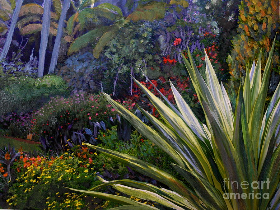Inviting Garden Painting by Donna Walsh