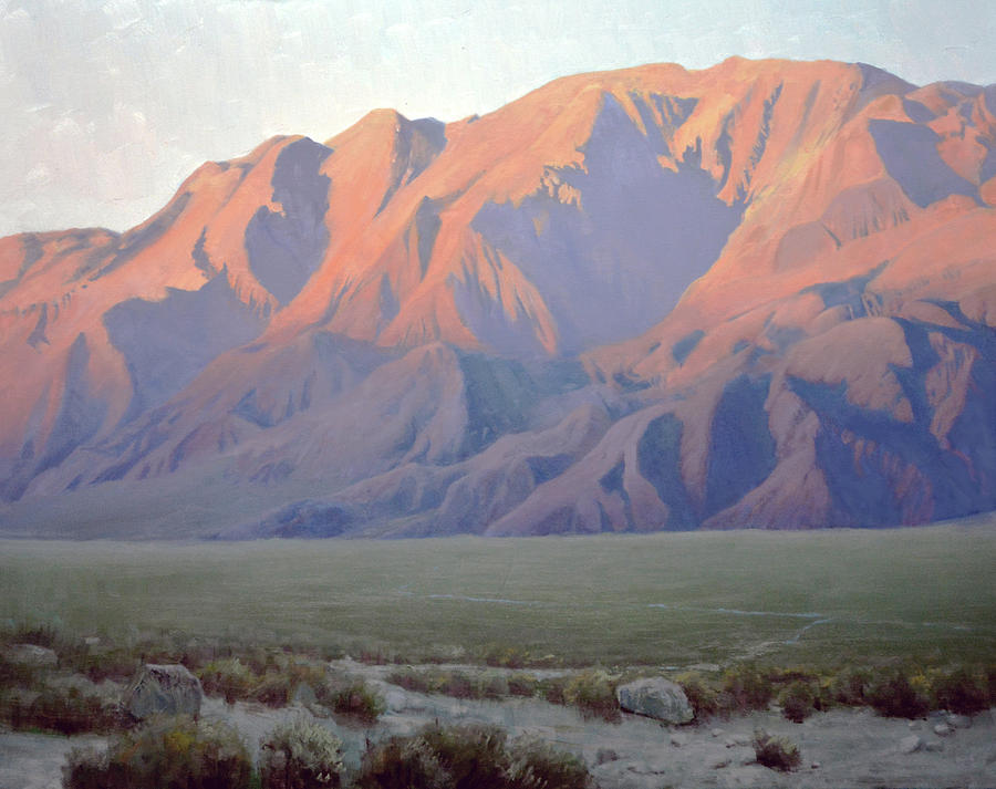 California Landscape Painting - Inyo Mountains at Sunset by Armand Cabrera