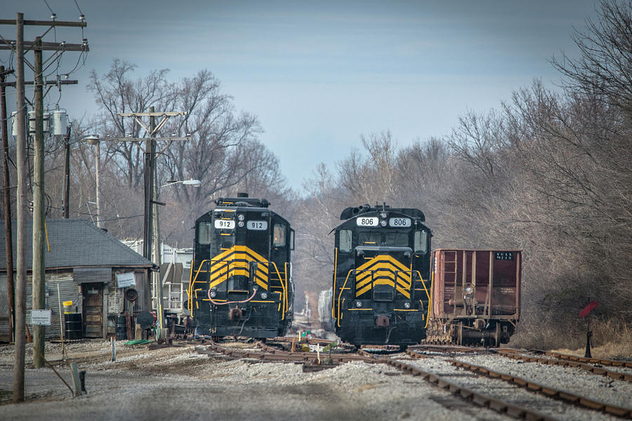 ioneer Lines PREX 912 and 806 at Evansville Indiana Photograph by Jim Pearson
