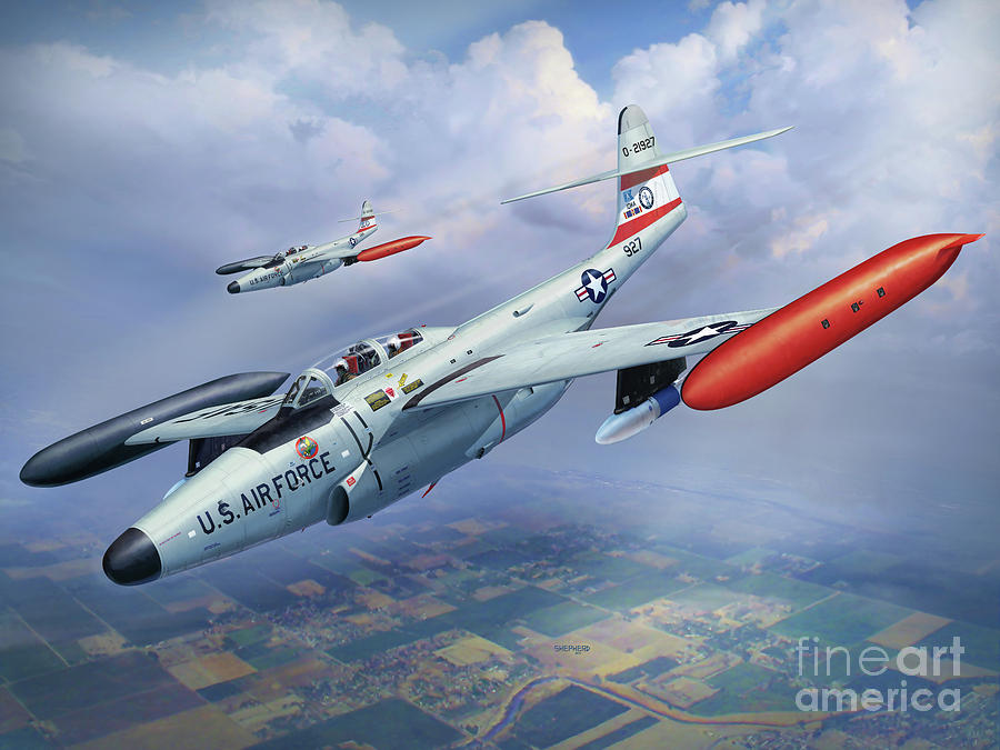 Airplane Digital Art - Iowa ANG F-89J Scorpion by Stu Shepherd