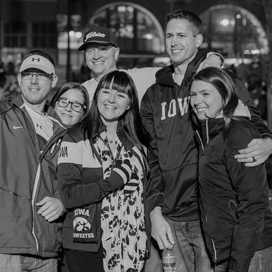 Football Photograph - Iowa Hawkeyes Fans In Town For Big Ten by David Haskett II