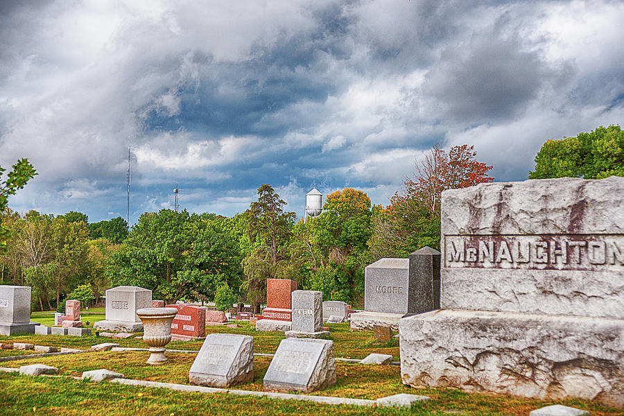 Iowa Small Town Cemetery Photograph by Ed Peterson