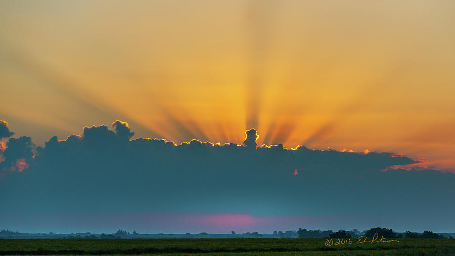 Iowa Sun Rays Photograph by Ed Peterson